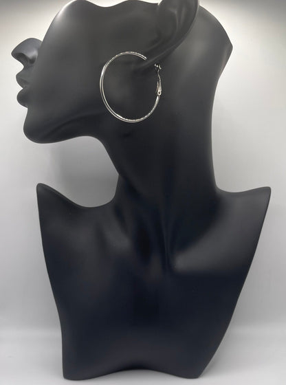 Bold Platinum Hoops