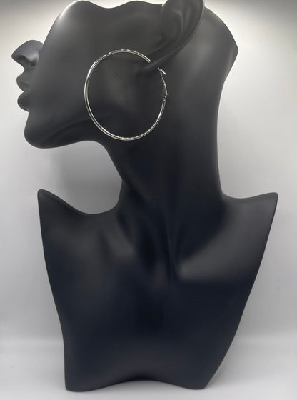 Bold Platinum Hoops