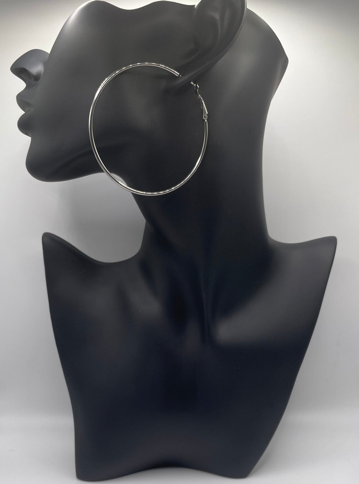 Bold Platinum Hoops