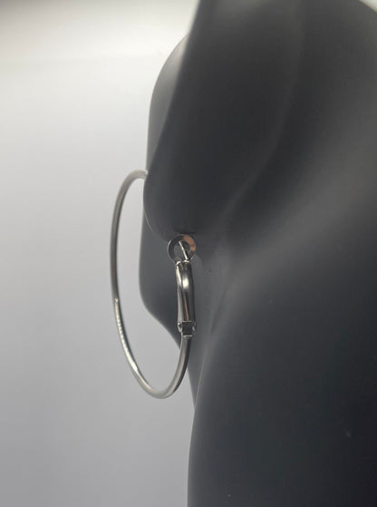 Bold Platinum Hoops