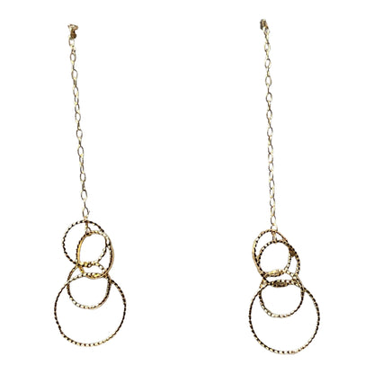 10kt Gold Drop Hoops